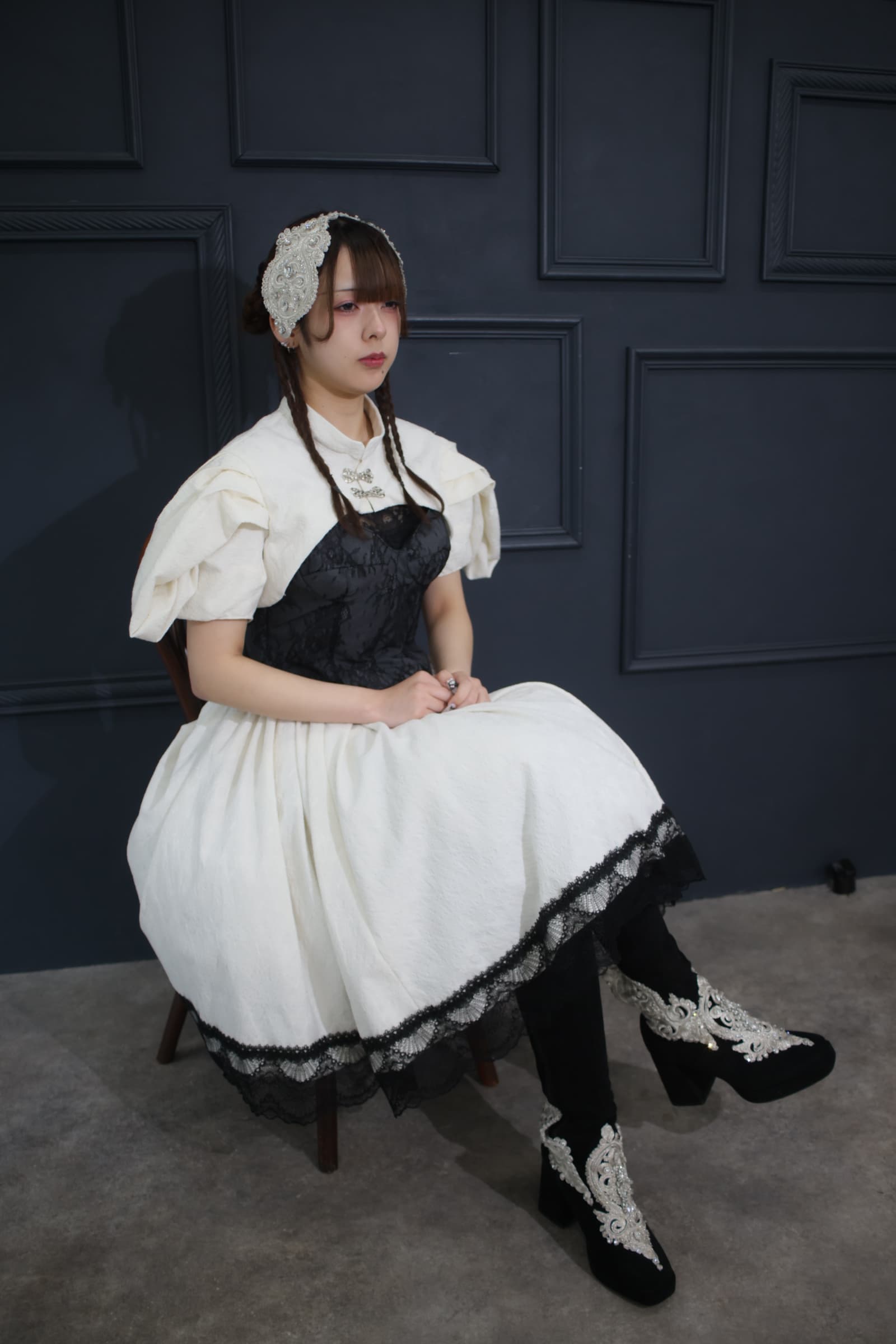 beated feather shoes