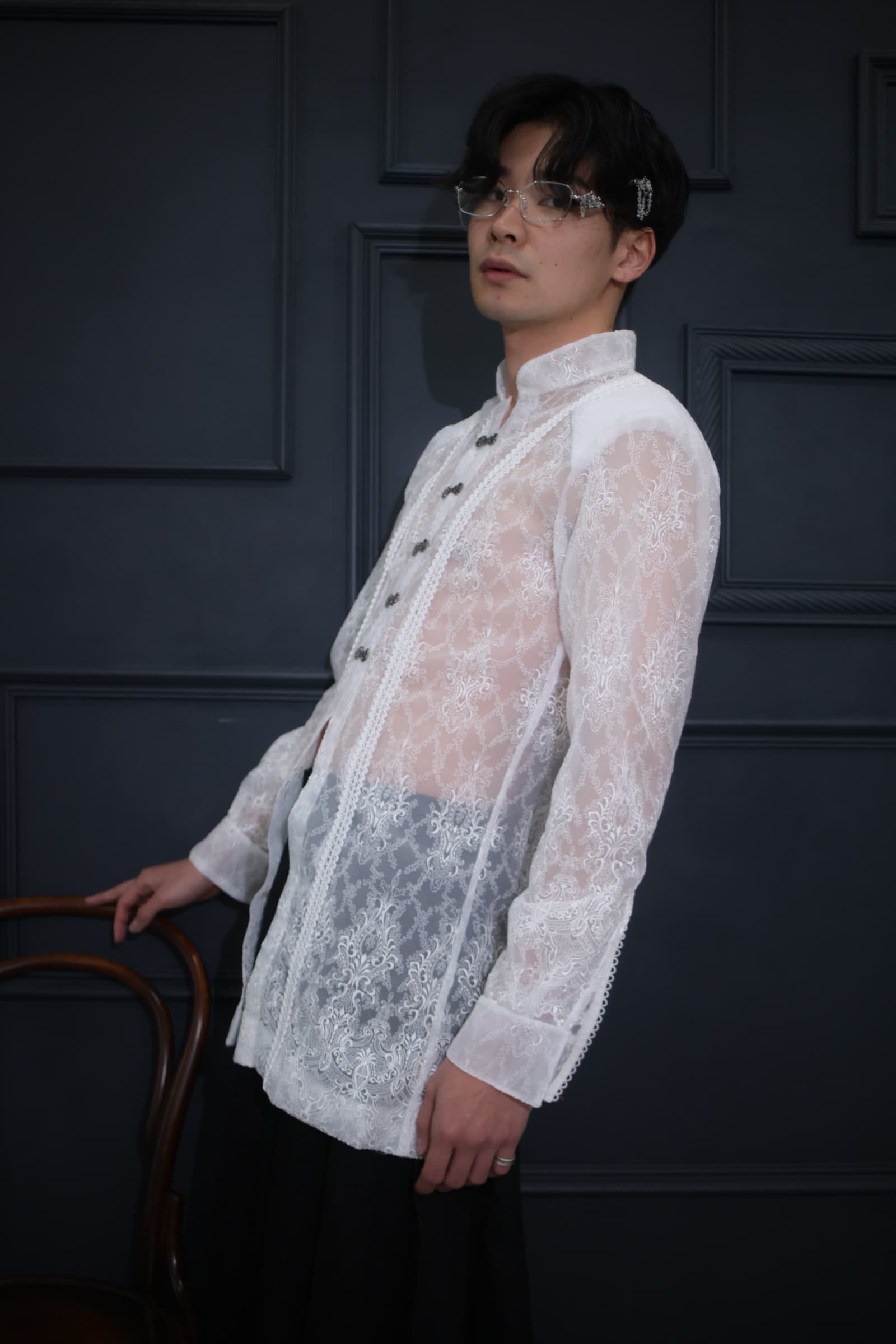 crimp embroidered lace shirt 03