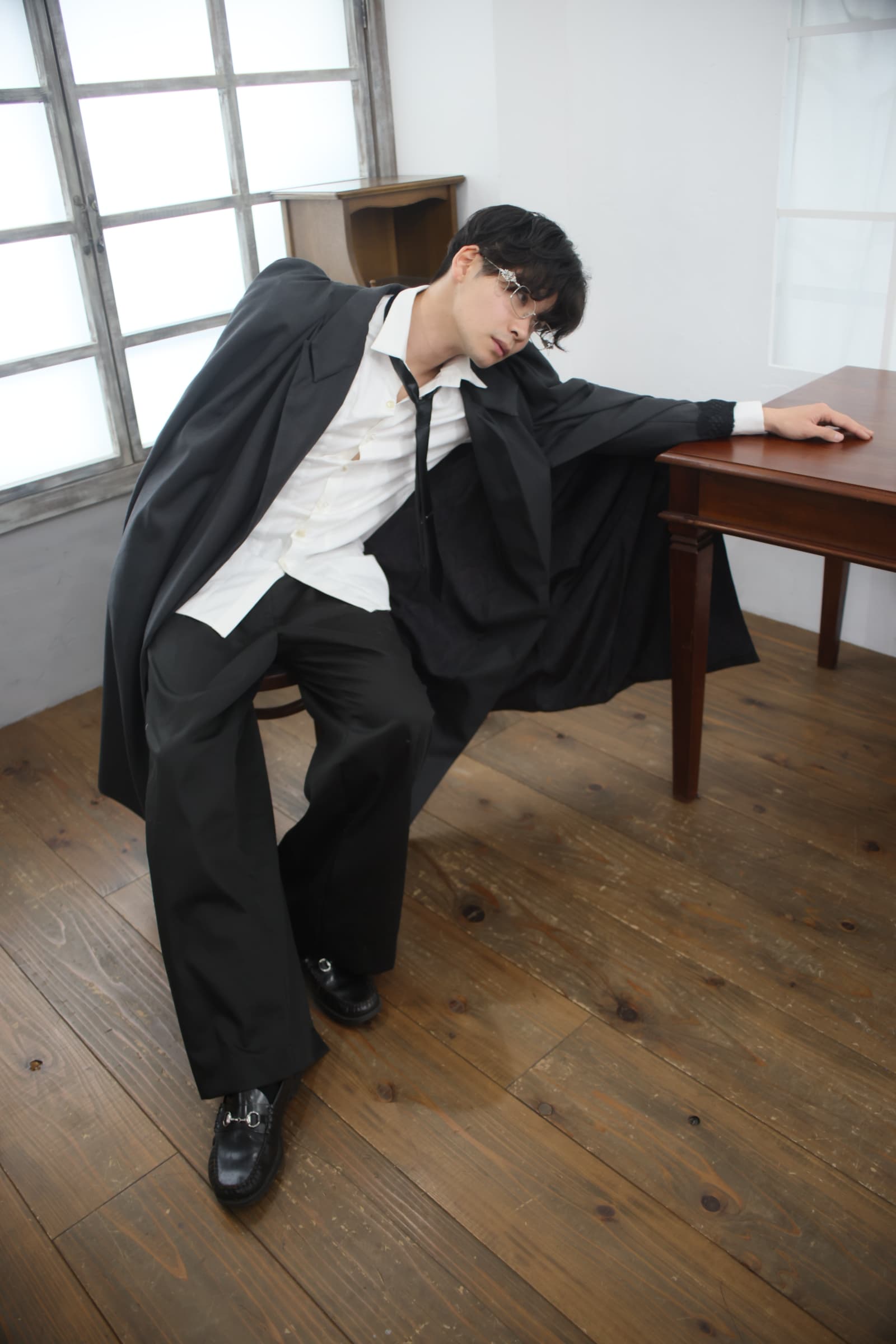 double pleated pants